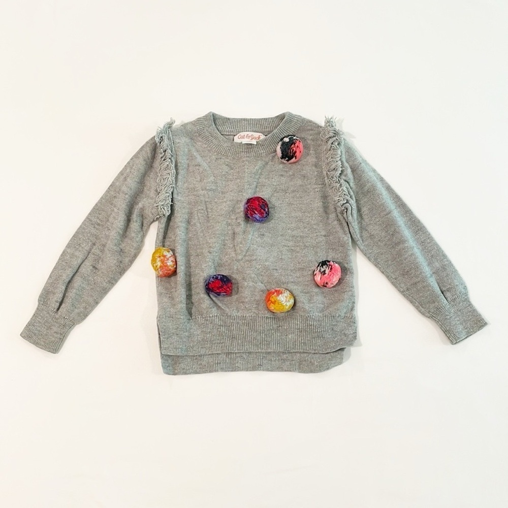 Cat & Jack 12m pompom sweater